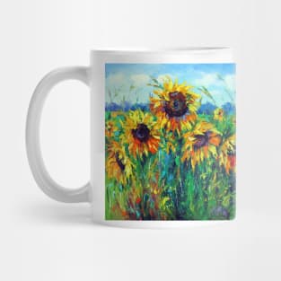 Sunflowers and the wind Mug